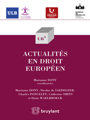cover image of Actualités en droit européen